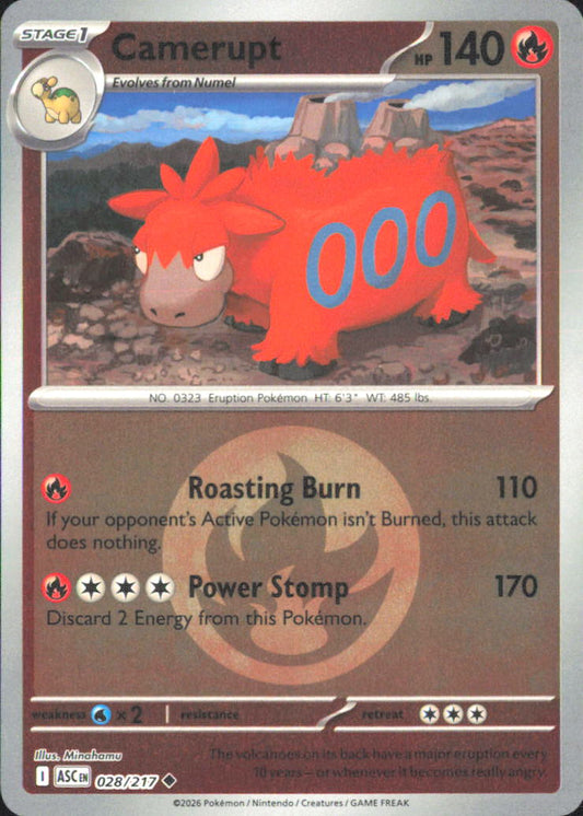 Camerupt (Energy Symbol Pattern) ME: Ascended Heroes 028/217 NM - Pokemon TCG