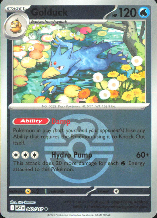 Golduck (Love Ball) ME: Ascended Heroes 040/217 NM - Pokemon TCG