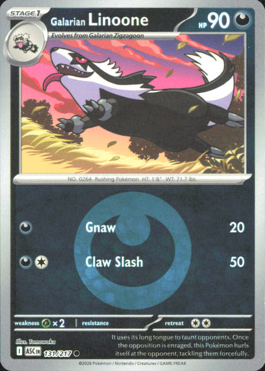 Galarian Linoone (Energy Symbol Pattern) ME: Ascended Heroes 131/217 NM - Pokemo