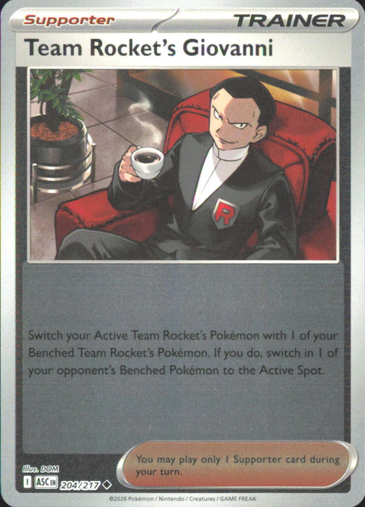 Team Rocket's Giovanni ME: Ascended Heroes 204/217 NM - Pokemon TCG