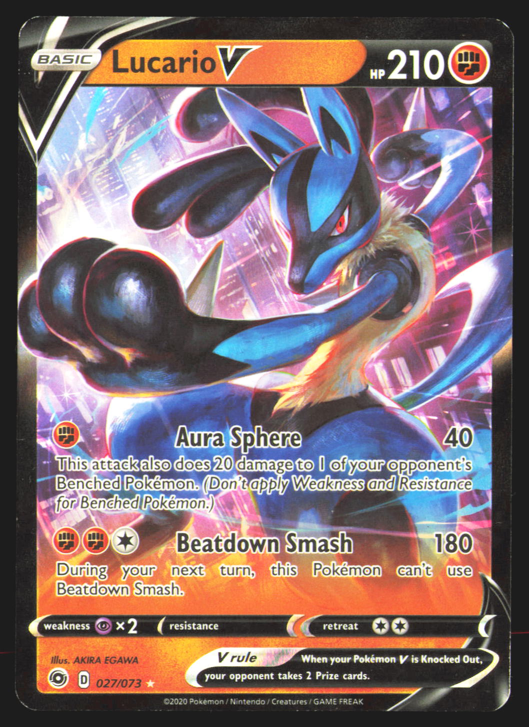 Lucario V - 027/073 (Non-Holo)