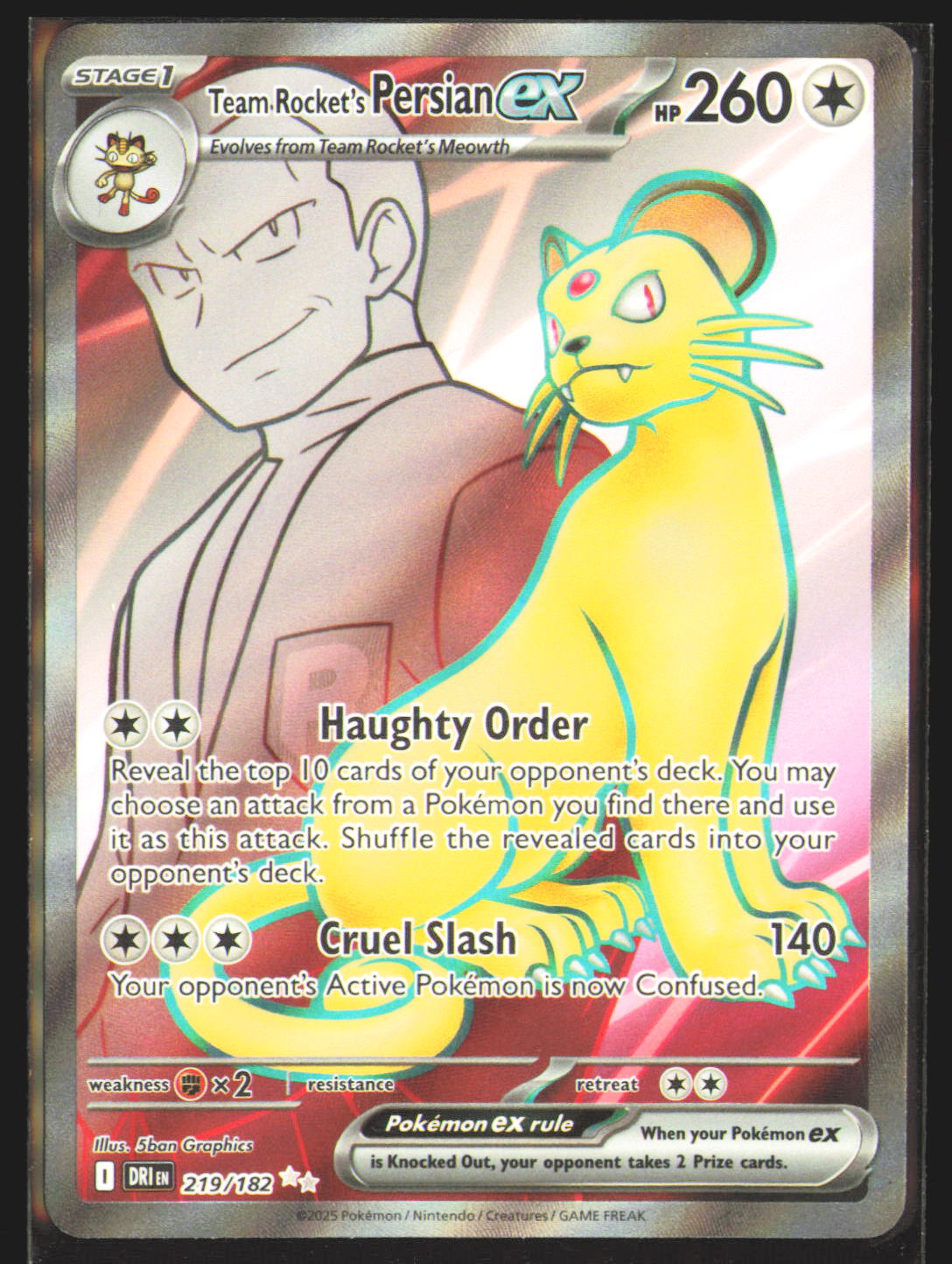 Team Rocket's Persian ex - 219/182