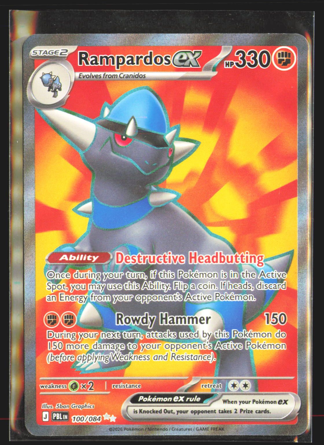 Rampardos ex - 100/084