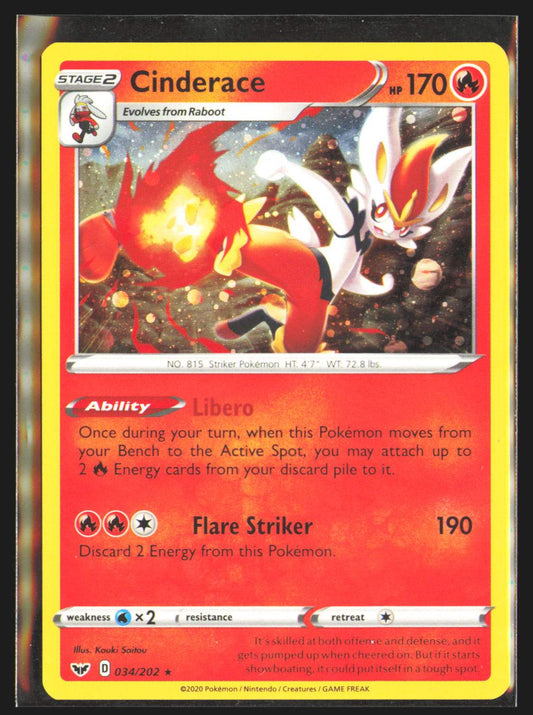 Cinderace - 034/202 (Non-Holo)