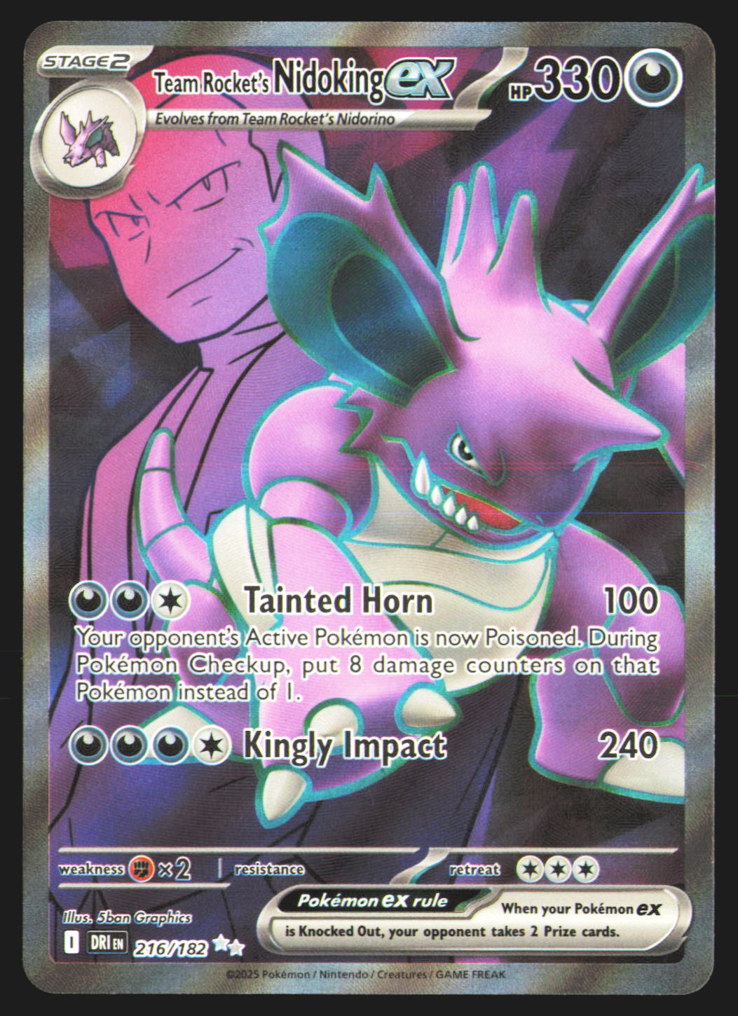 Team Rocket's Nidoking ex - 216/182