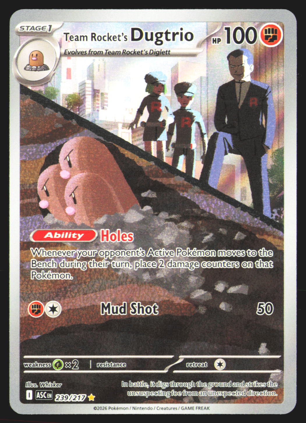 Team Rocket's Dugtrio - 239/217