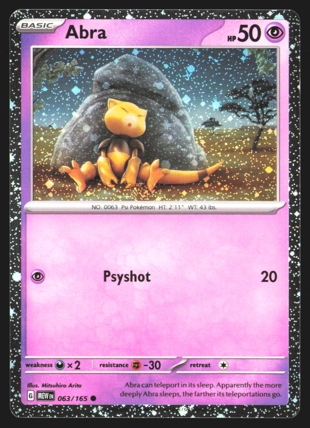 Abra - 063/165 (Cosmos Holo)
