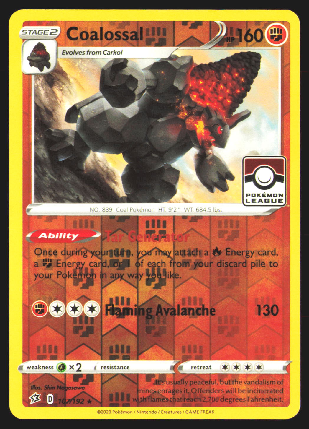 Coalossal - 107/192 (League Promo)
