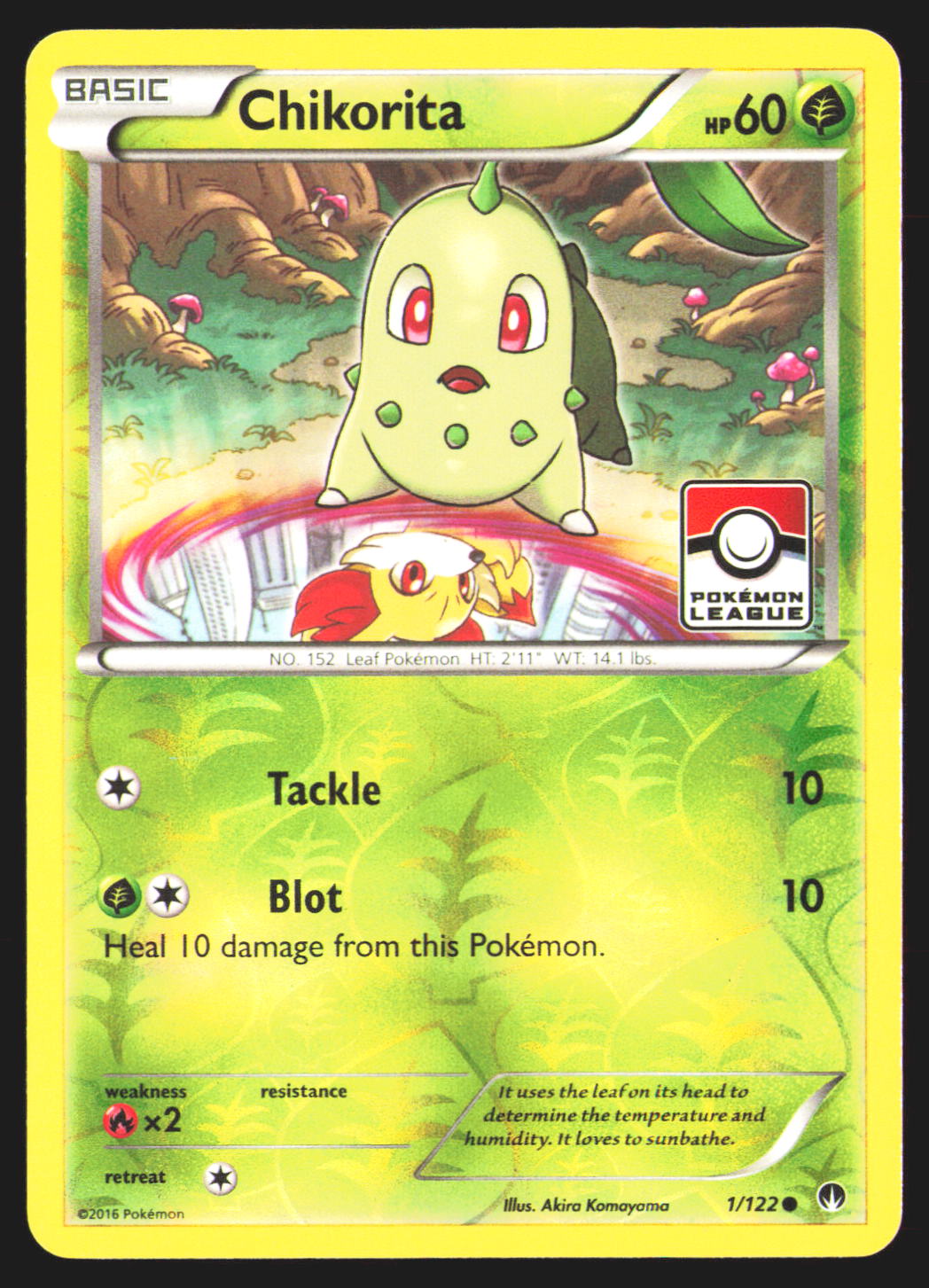 Chikorita - 1/122 (Pokemon League)