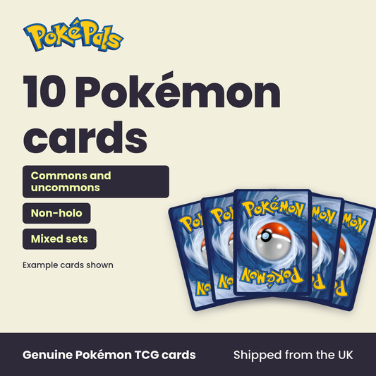 10 Pokémon cards: Commons and uncommons, Non-holo, Mixed sets
